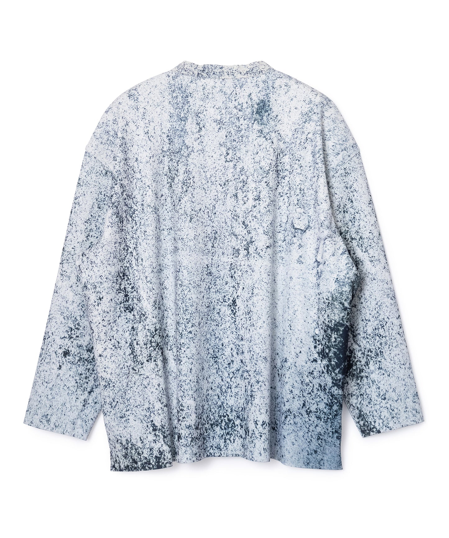 PRINT RIB BIG CARDIGAN