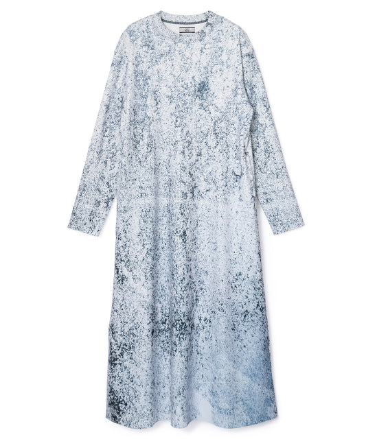 PRINT RIB L/S ONE-PIECE