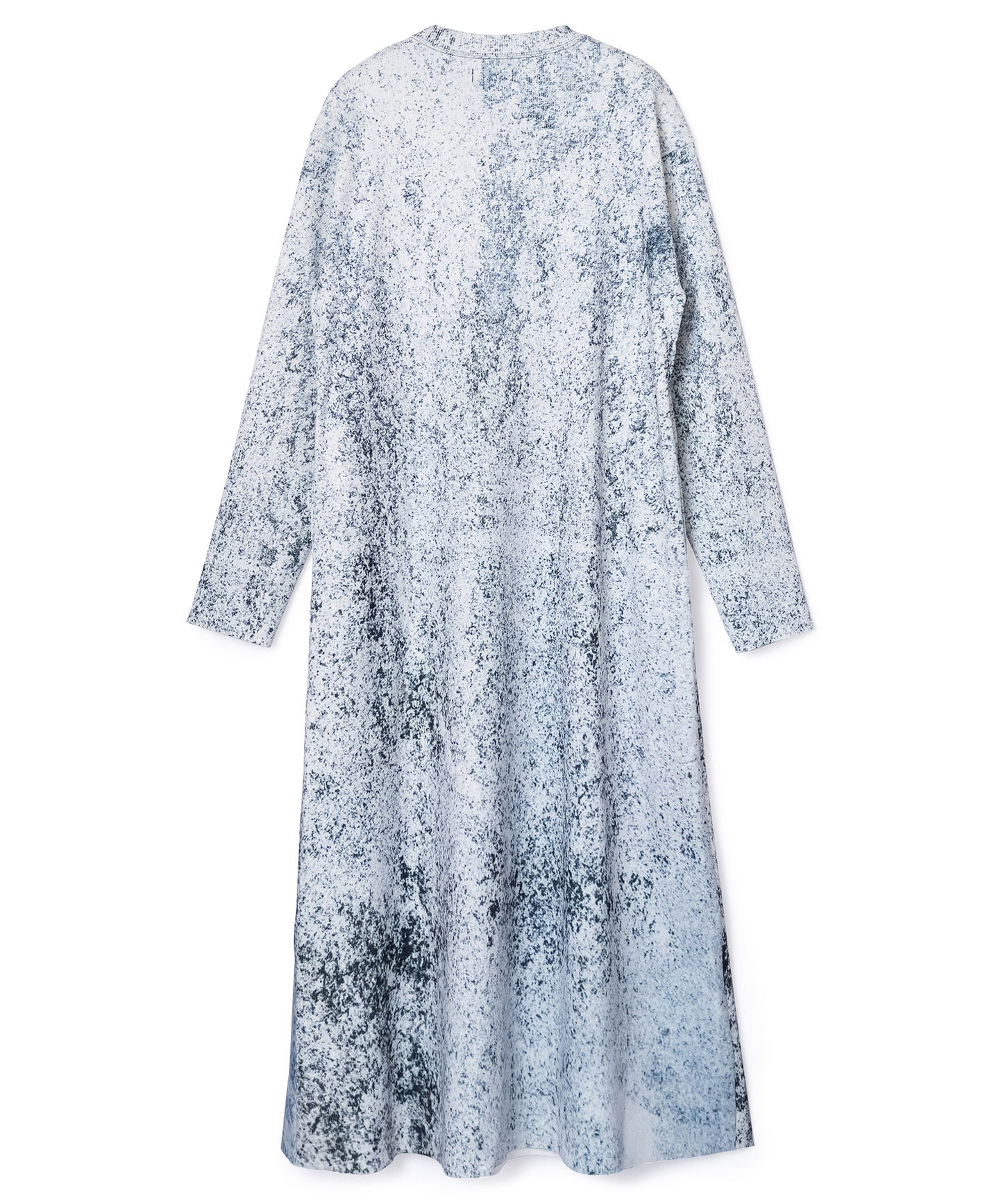 PRINT RIB L/S ONE-PIECE
