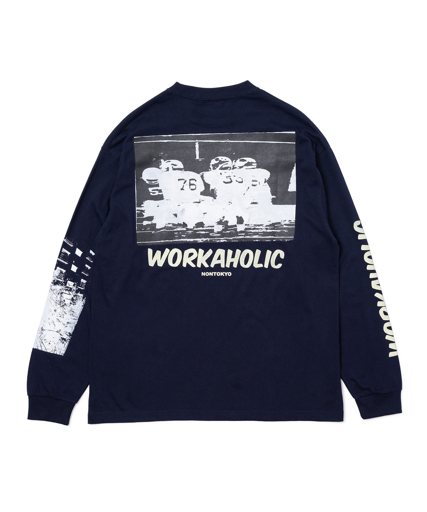 PRINT L/S T-SHIRT(WORKAHOLIC)
