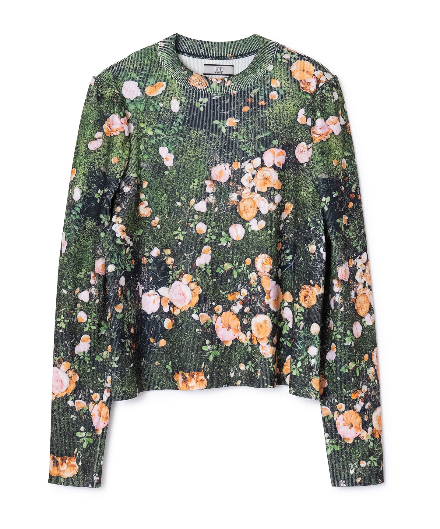 PRINT RIB PUFF SLEEVE C/S