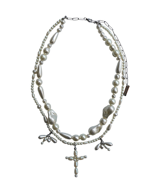 PEARL MOTIF LAYERED NECKLACE