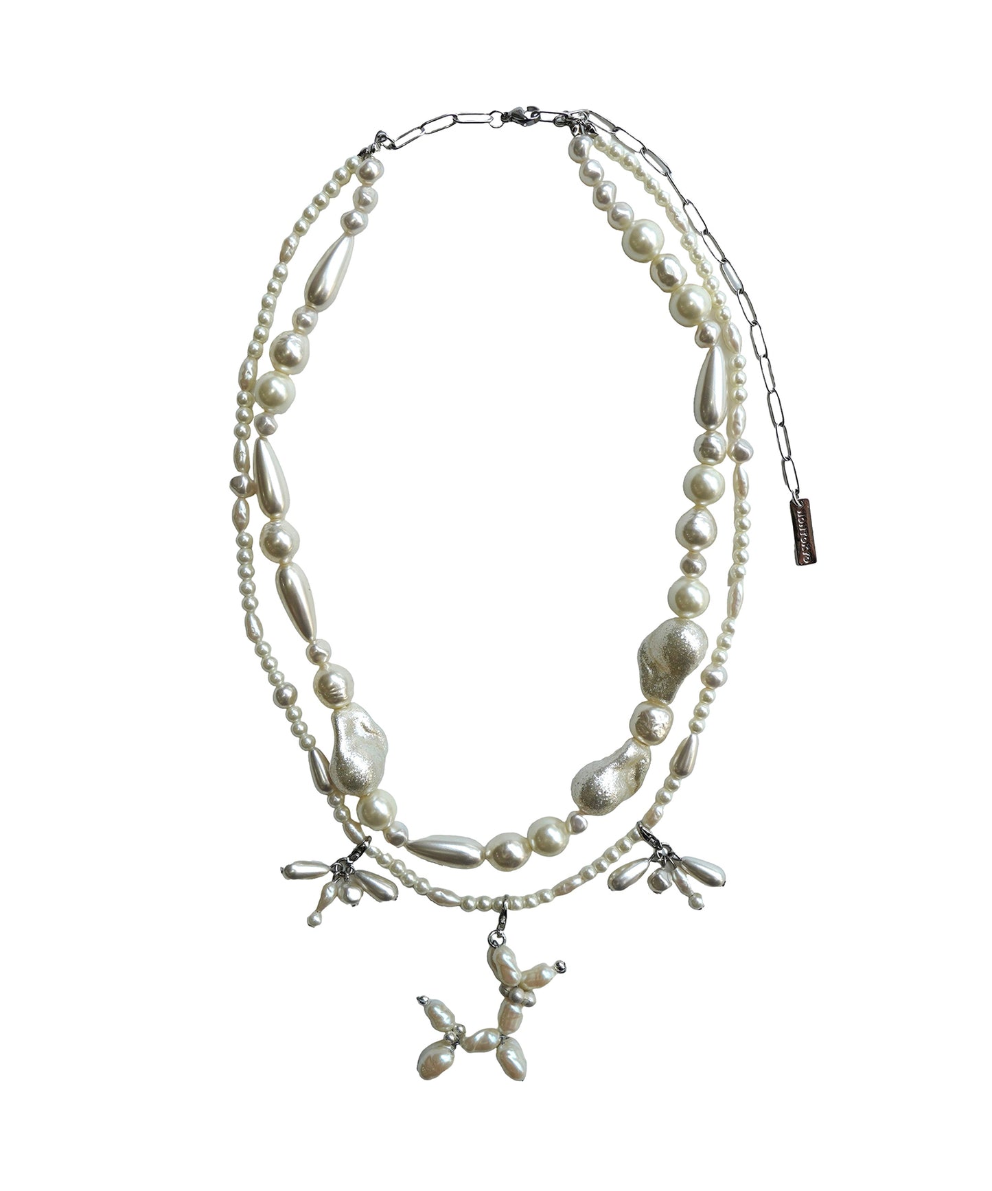 PEARL MOTIF LAYERED NECKLACE