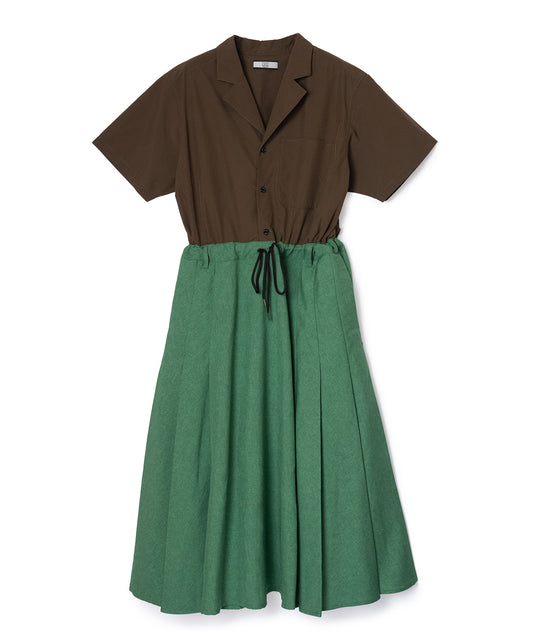 OPENCOLLAR SHIRT ONE-PIECE