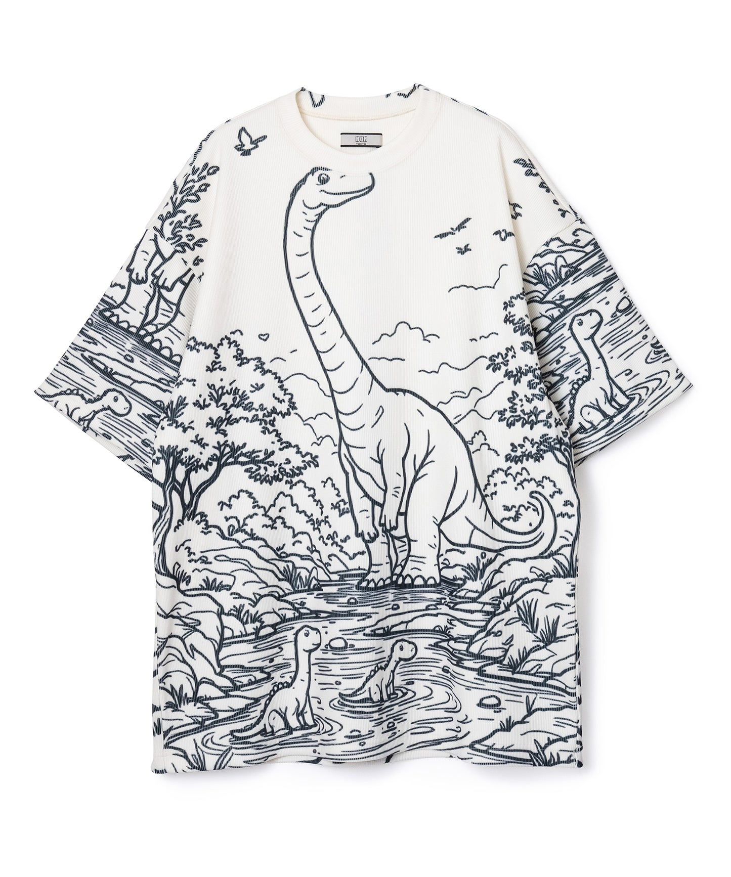 PRINT RIB BIG T-SHIRTS