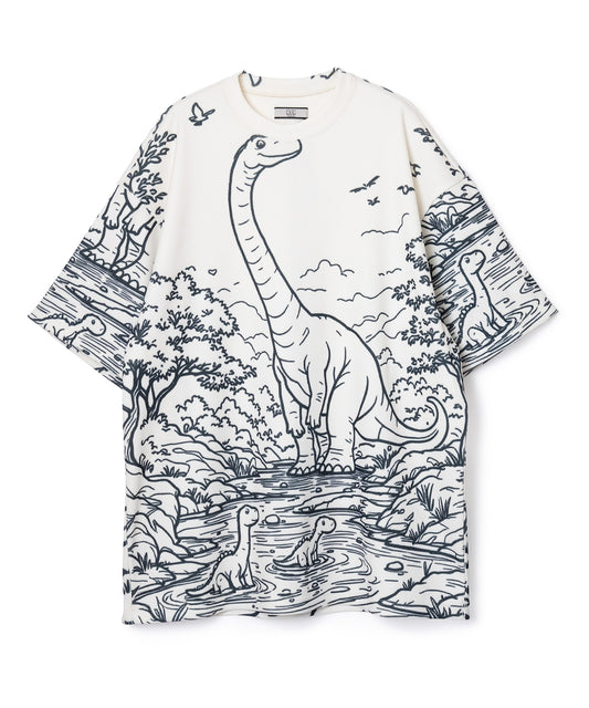 PRINT RIB BIG T-SHIRTS