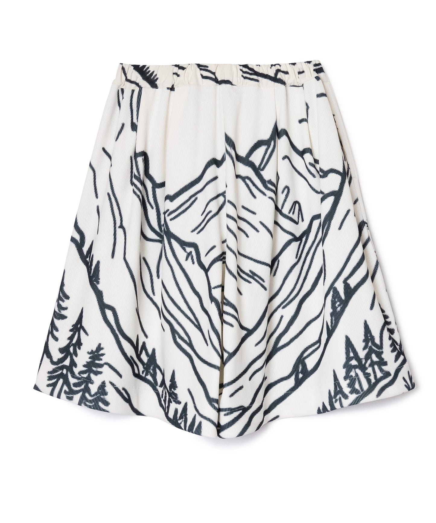 PRINT RIB WIDE SHORTS
