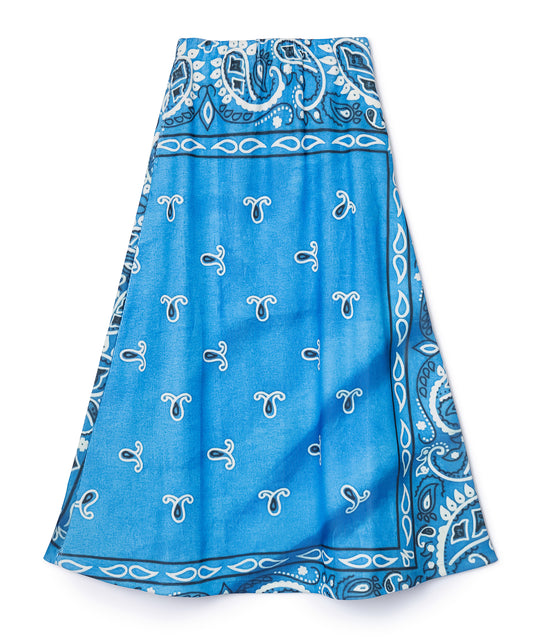 PRINT RIB LONG SKIRT