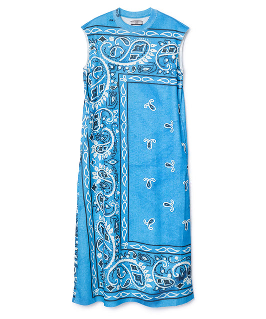PRINT RIB NO SLEEVE ONE-PIECE