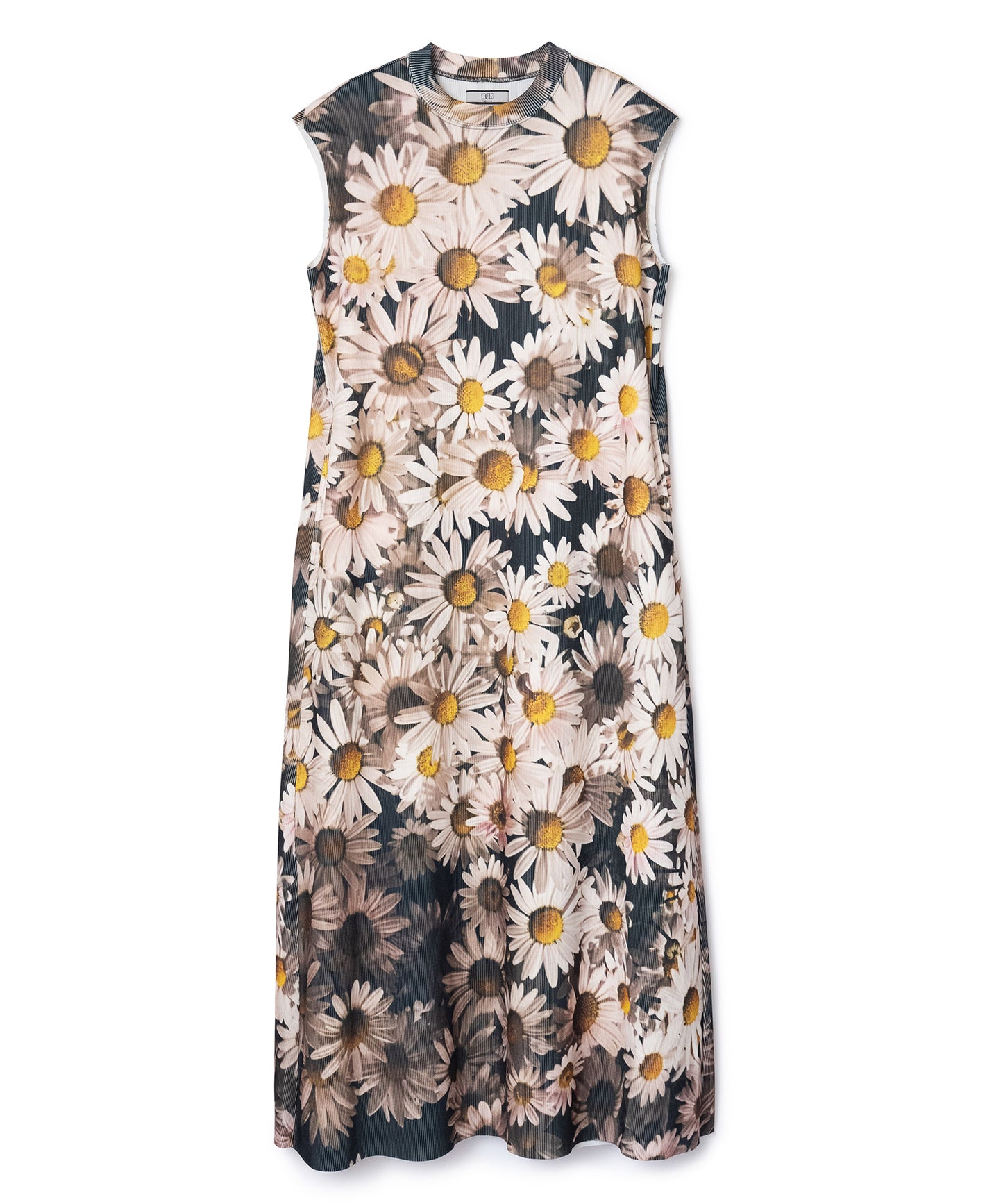 PRINT RIB NO SLEEVE ONE-PIECE