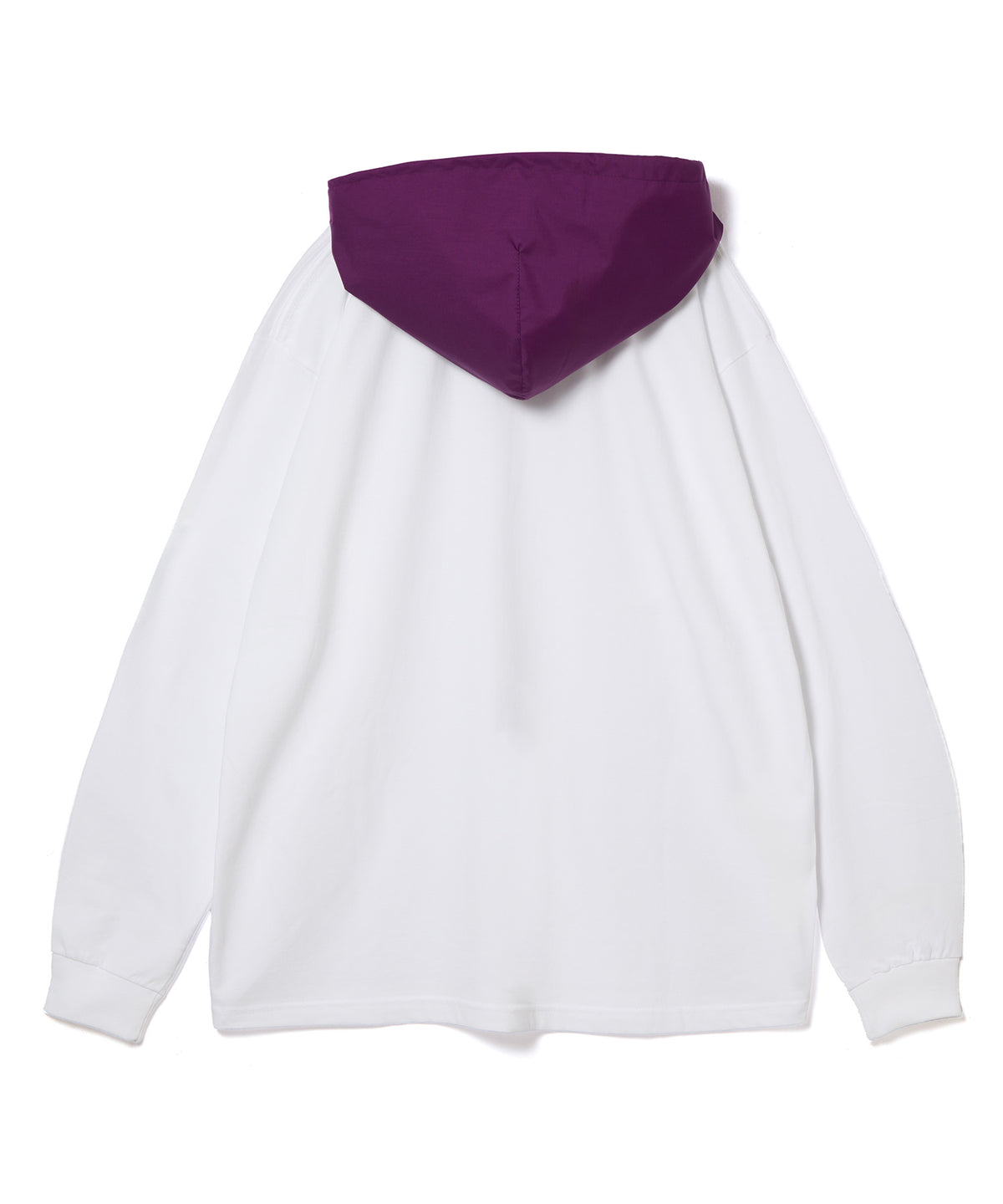 NYLON HOOD LONG T-SHIRT