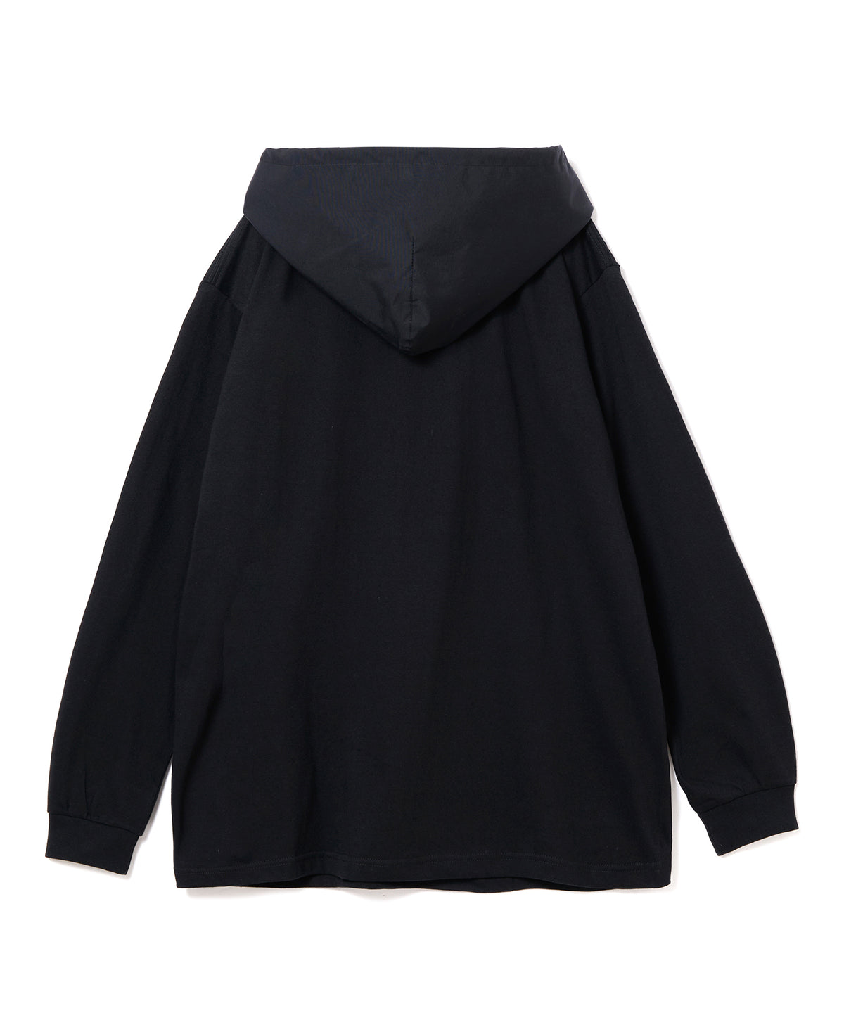 NYLON HOOD LONG T-SHIRT