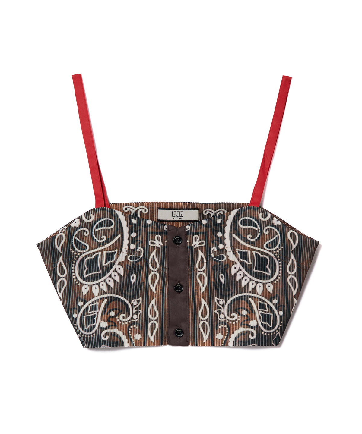 PRINT RIB BUSTIER