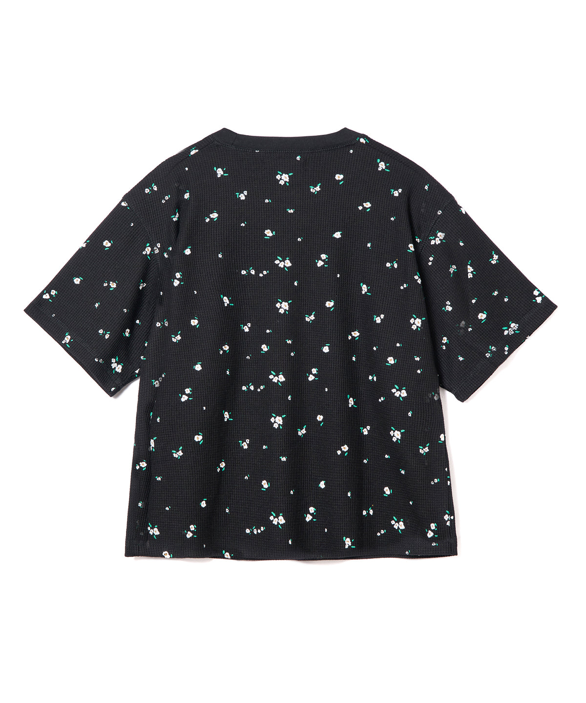 THERMAL FLOWER HENRY NECK T-SHIRT