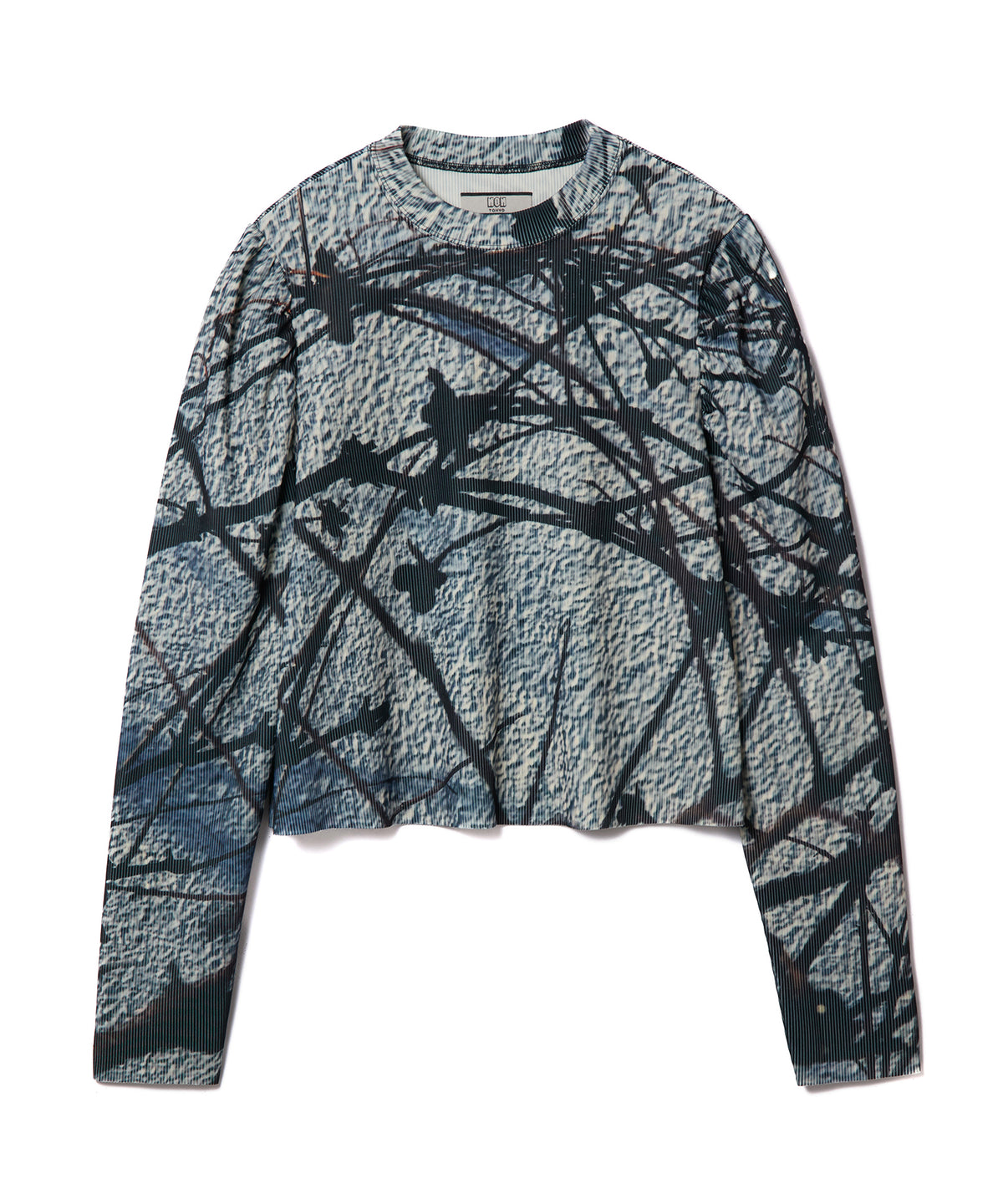PRINT RIB PUFF SLEEVE C/S