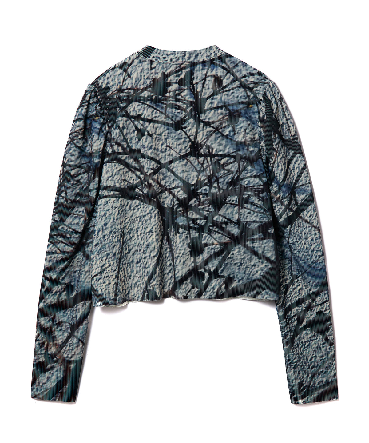 PRINT RIB PUFF SLEEVE C/S
