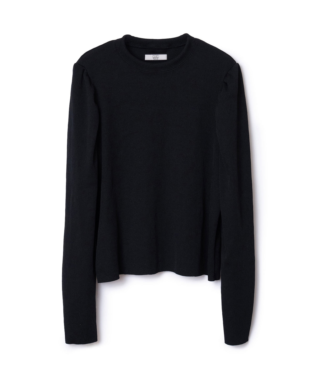 PRINT RIB PUFF SLEEVE C/S