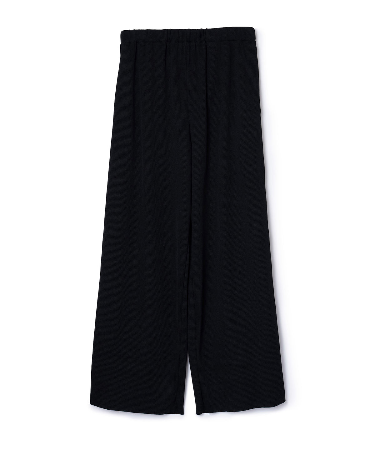 PRINT RIB WIDE PANTS