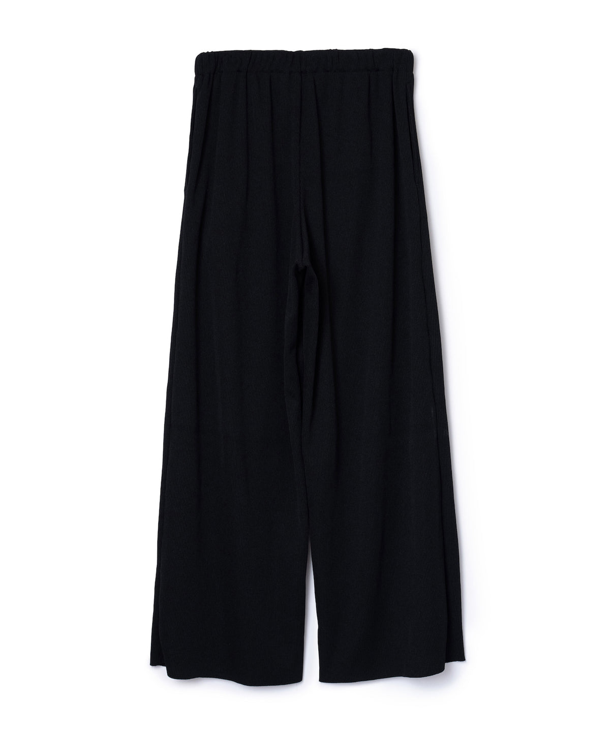 PRINT RIB WIDE PANTS