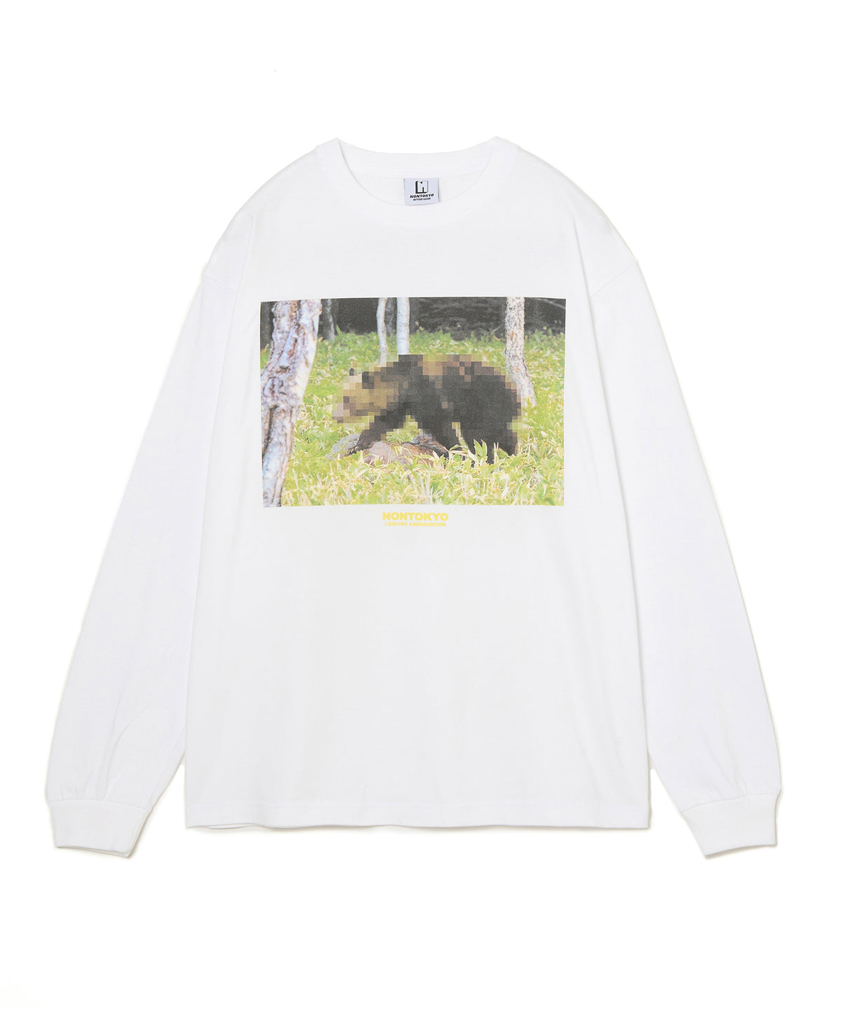 PRINT L/S T-SHIRT(MOSAIC BEAR)