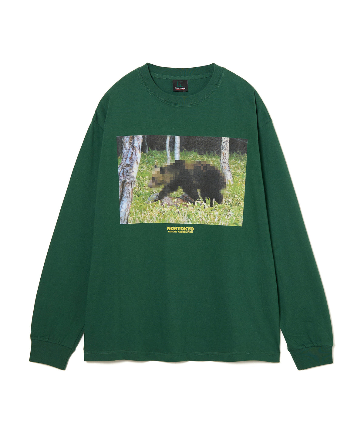 PRINT L/S T-SHIRT(MOSAIC BEAR)