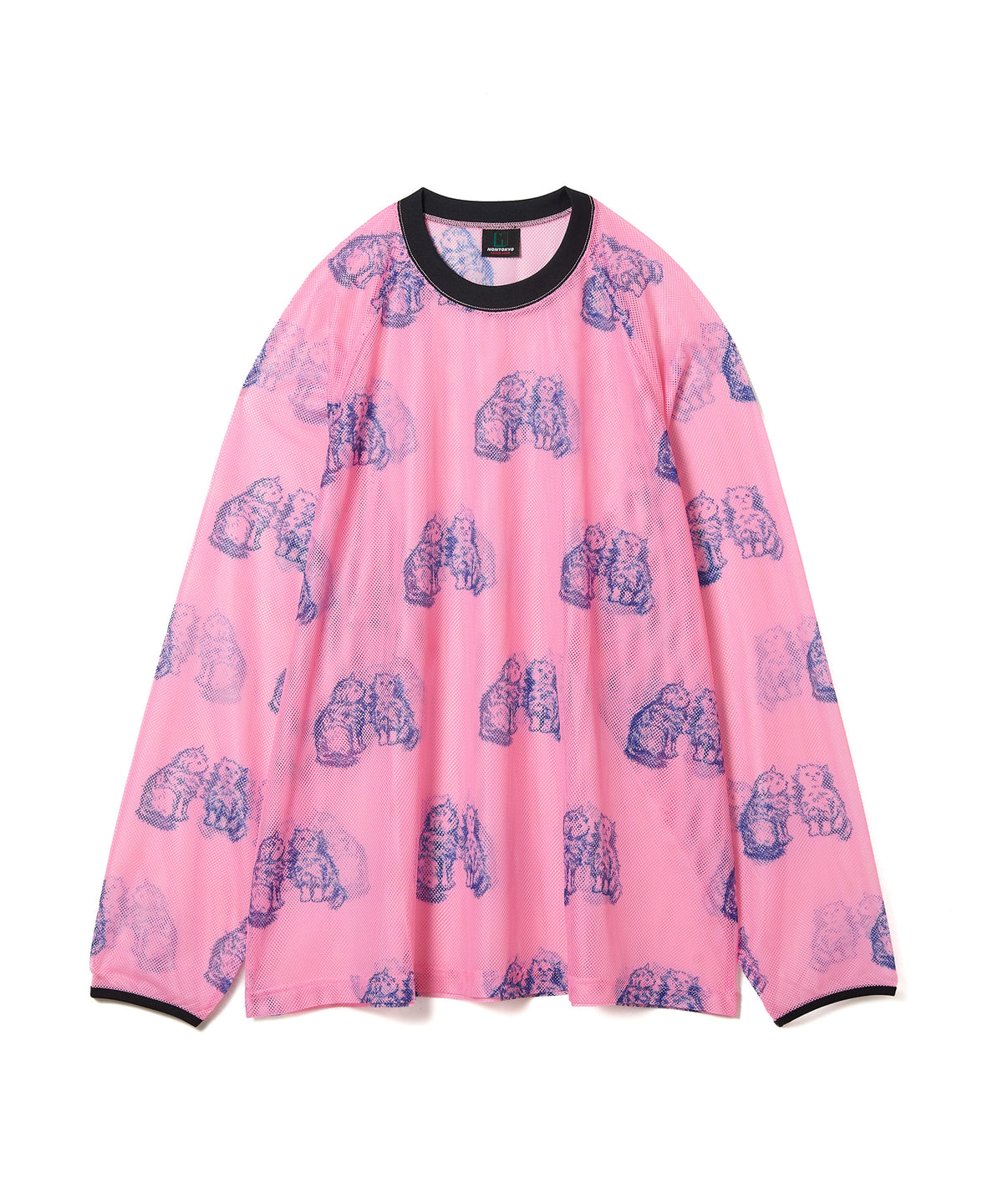 PRINT MESH PULLOVER & SCARF