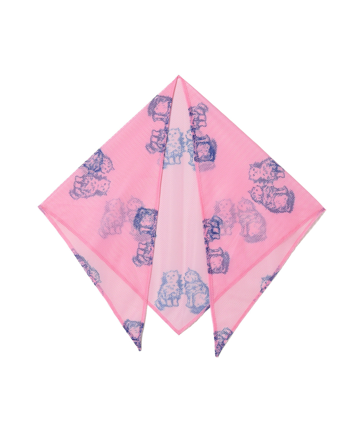 PRINT MESH PULLOVER & SCARF