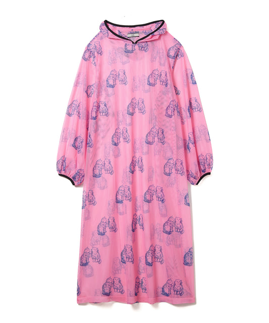 PRINT MESH HOODIE O/P
