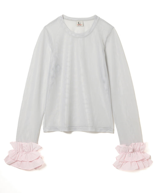 FRILL MESH L/S C/S