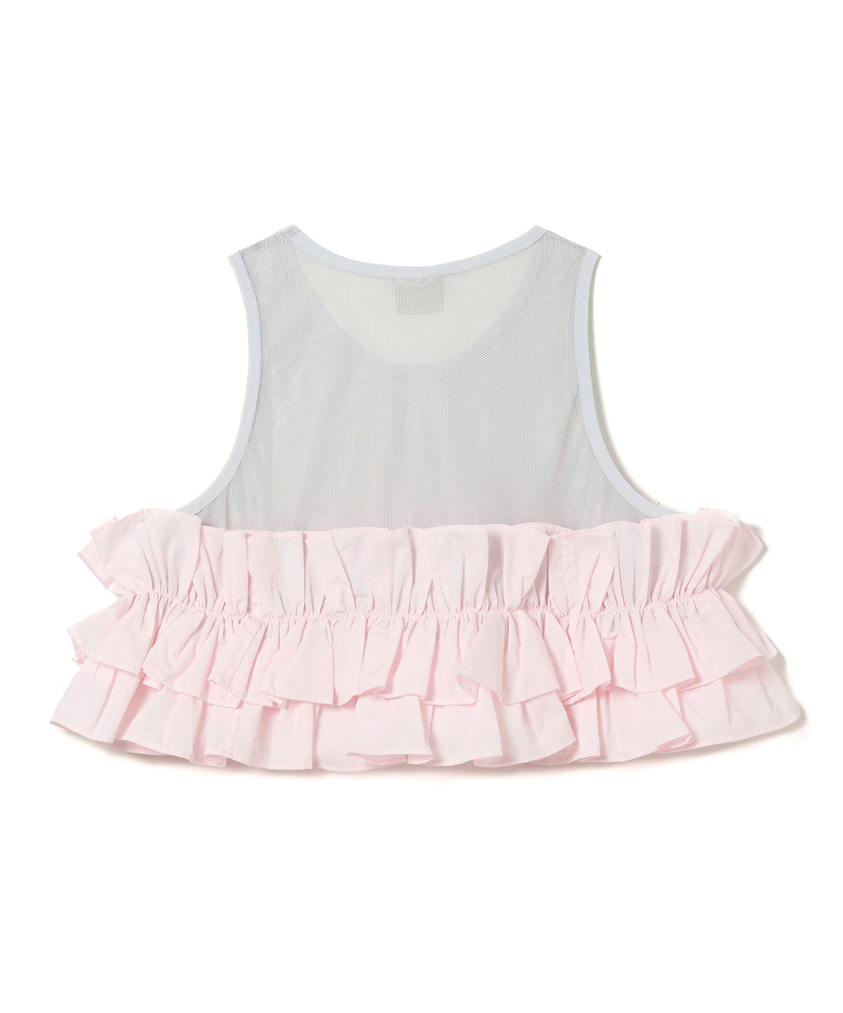 FRILL MESH SHORT TANK-TOP
