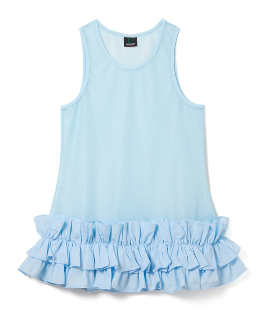 FRILL MESH TANK-TOP