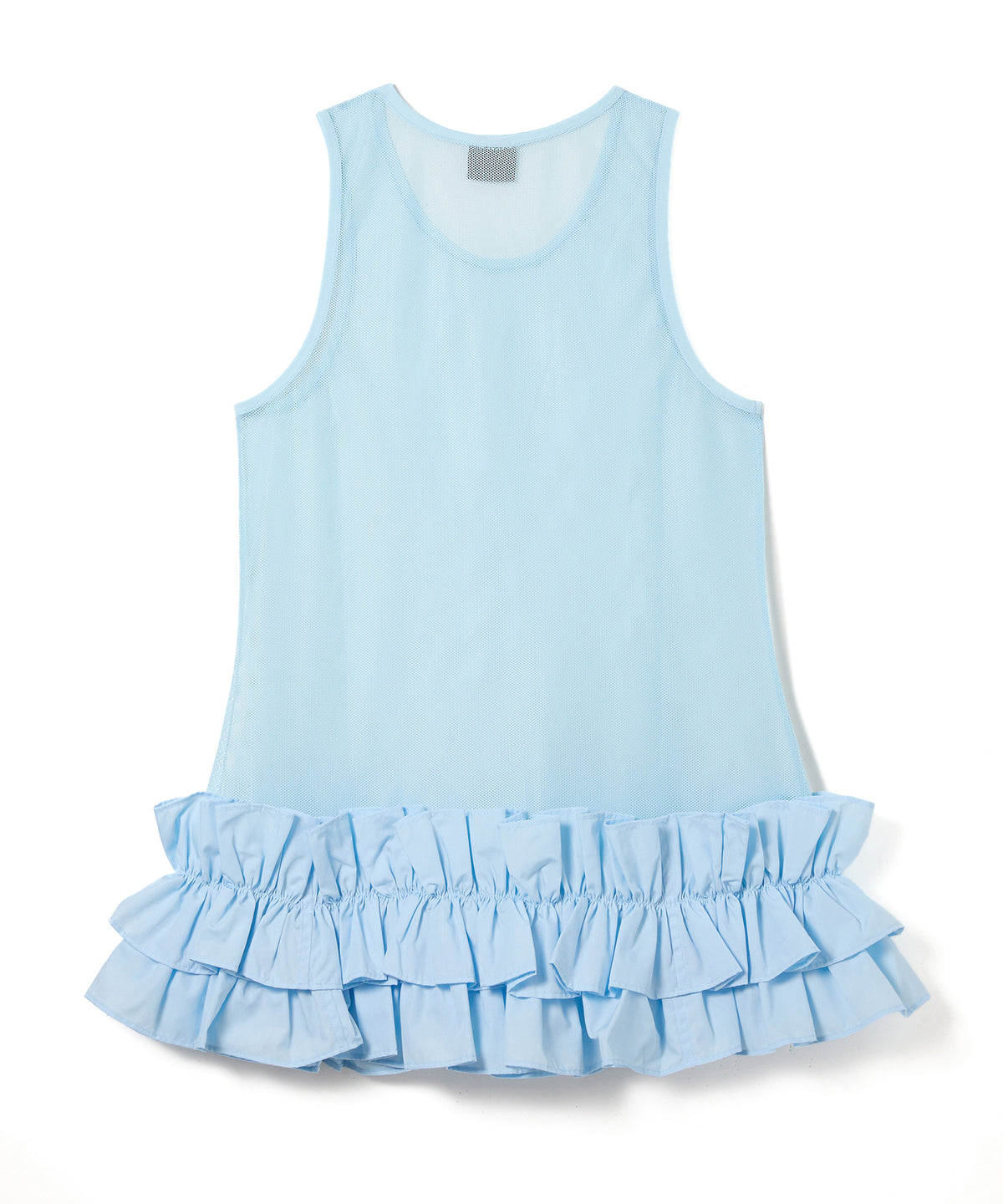 FRILL MESH TANK-TOP