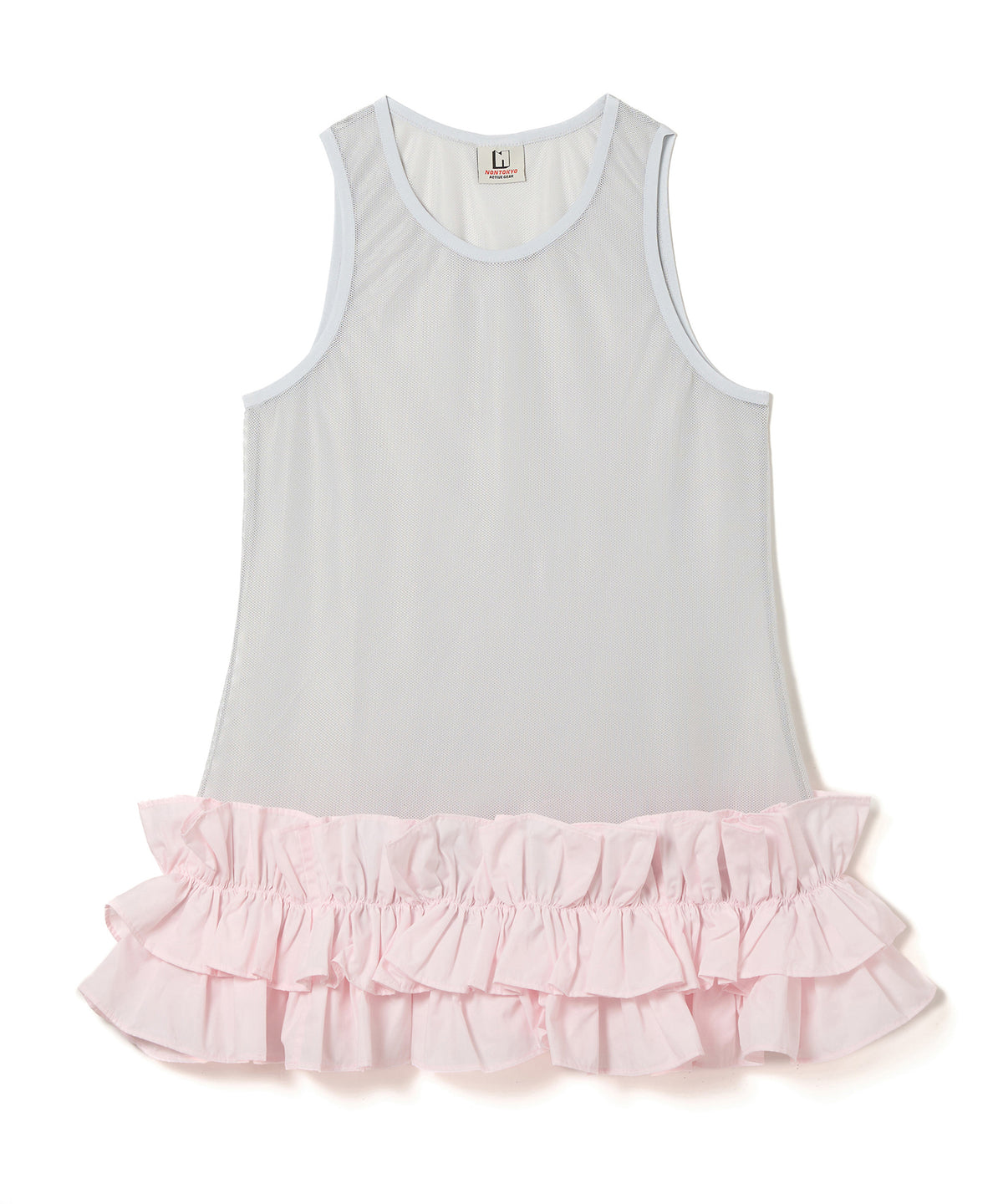 FRILL MESH TANK-TOP