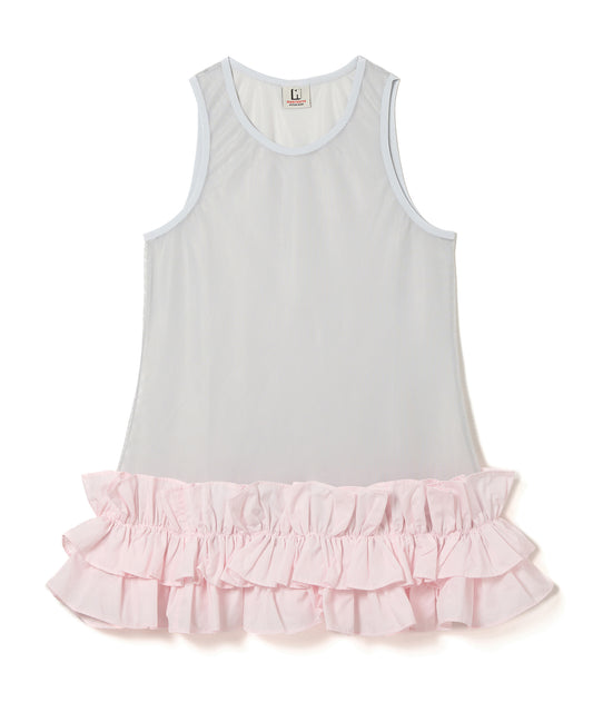 FRILL MESH TANK-TOP