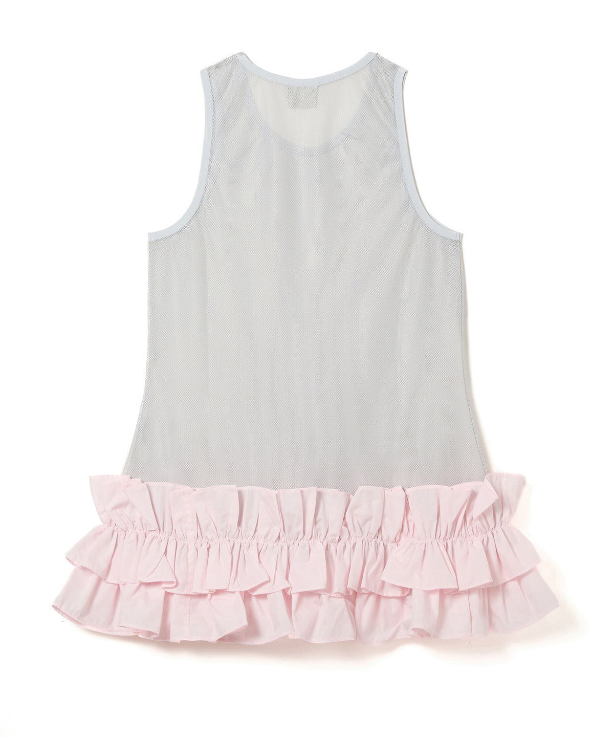 FRILL MESH TANK-TOP