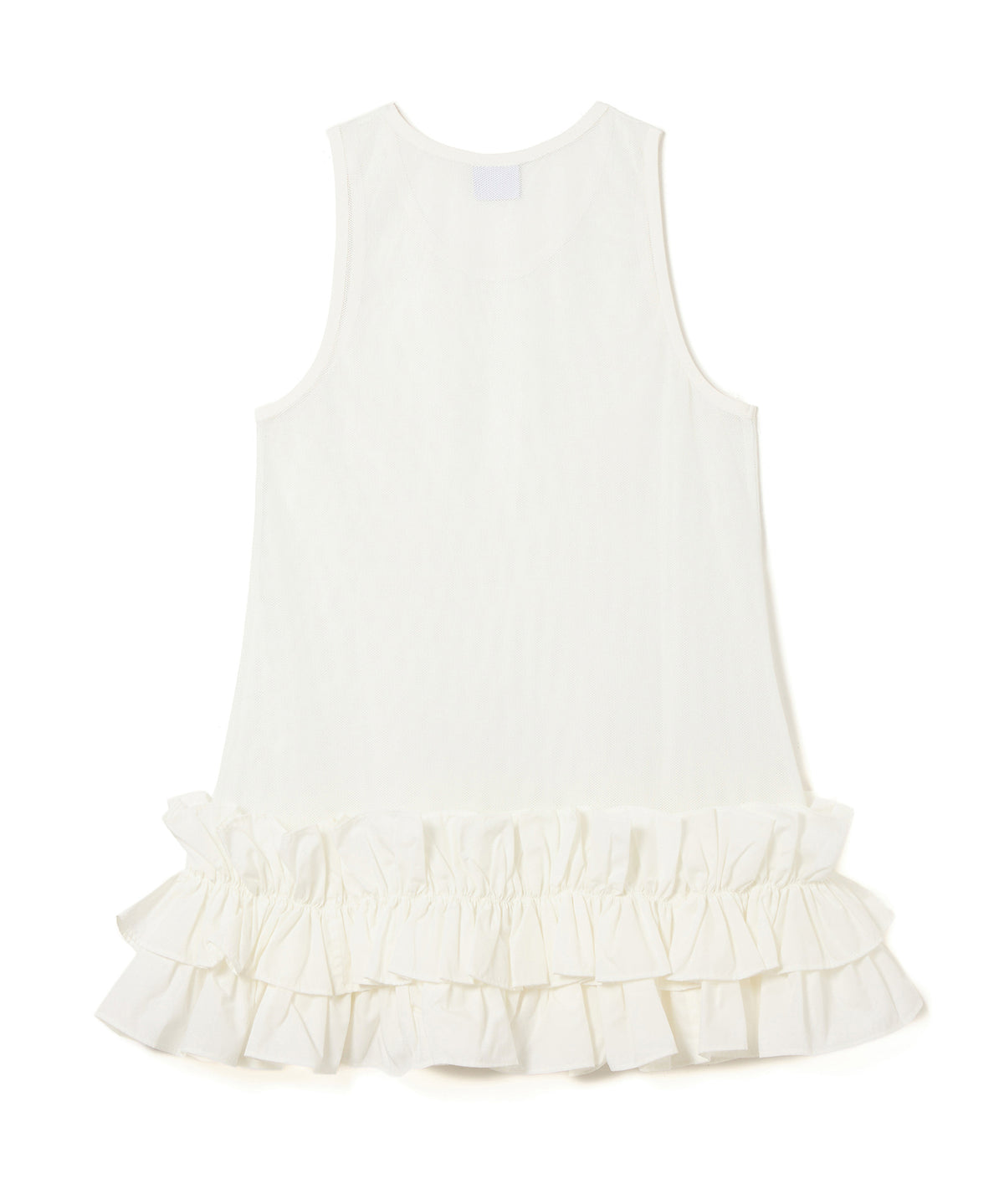 FRILL MESH TANK-TOP