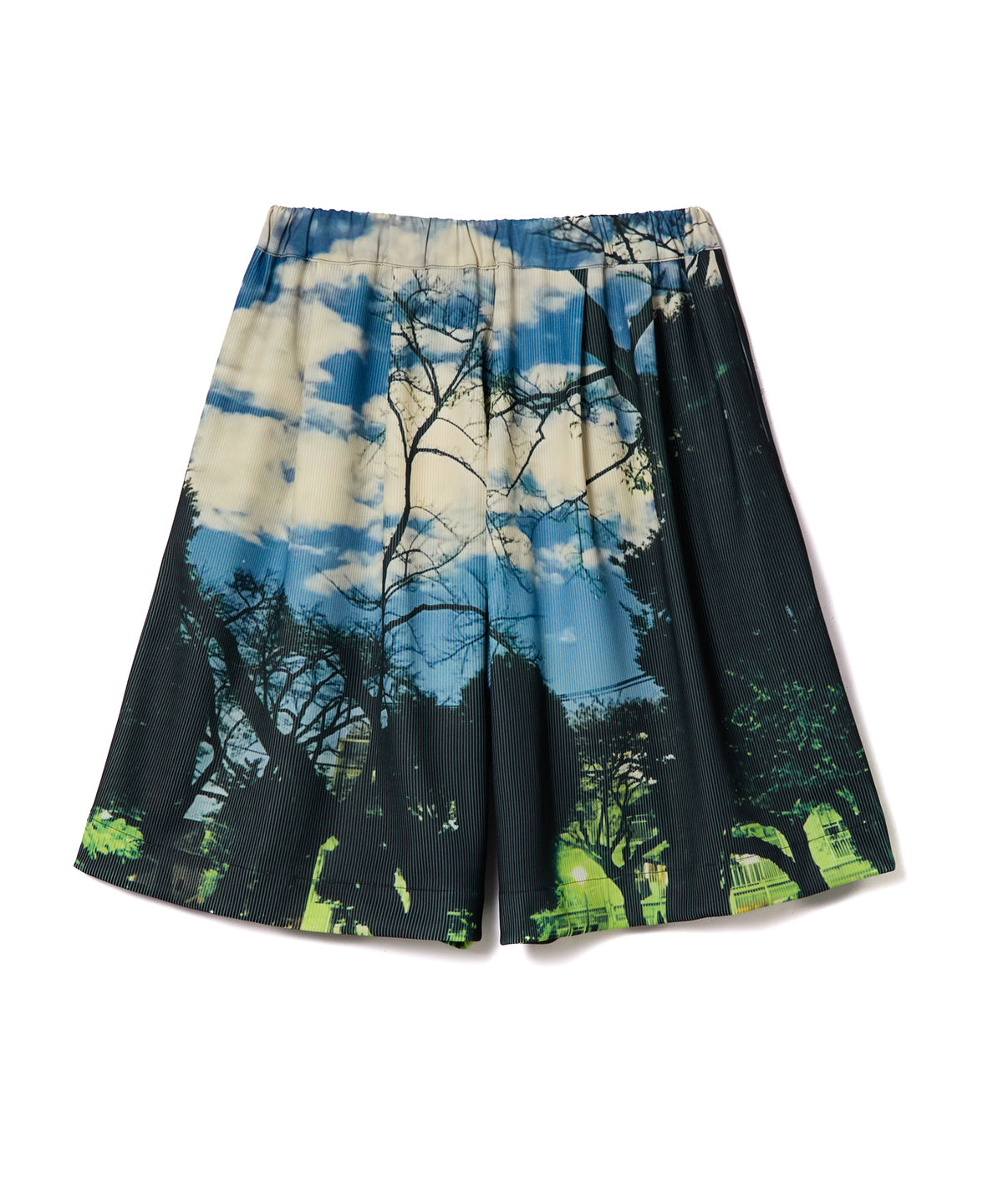 PRINT RIB WIDE SHORTS