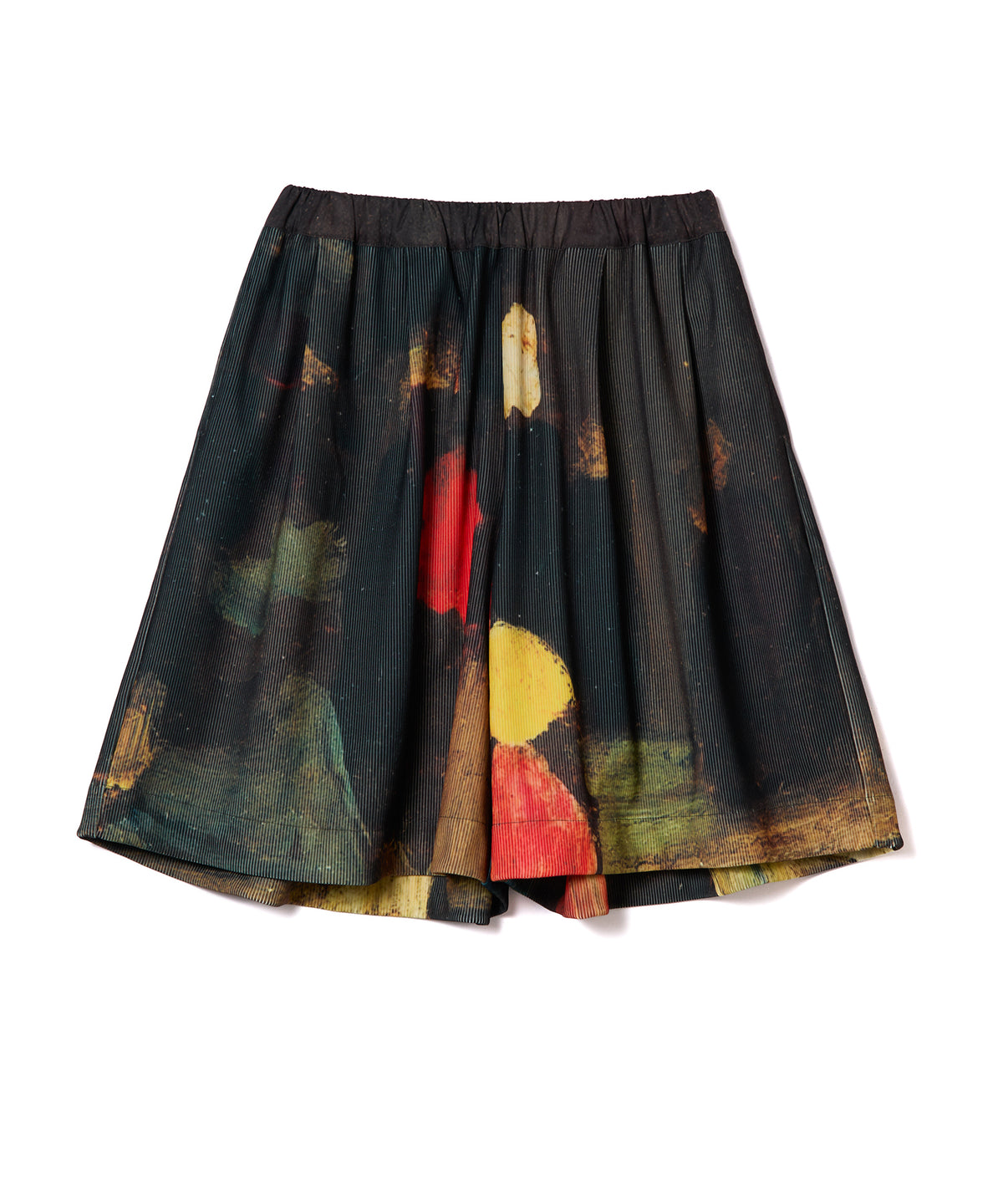 PRINT RIB WIDE SHORTS