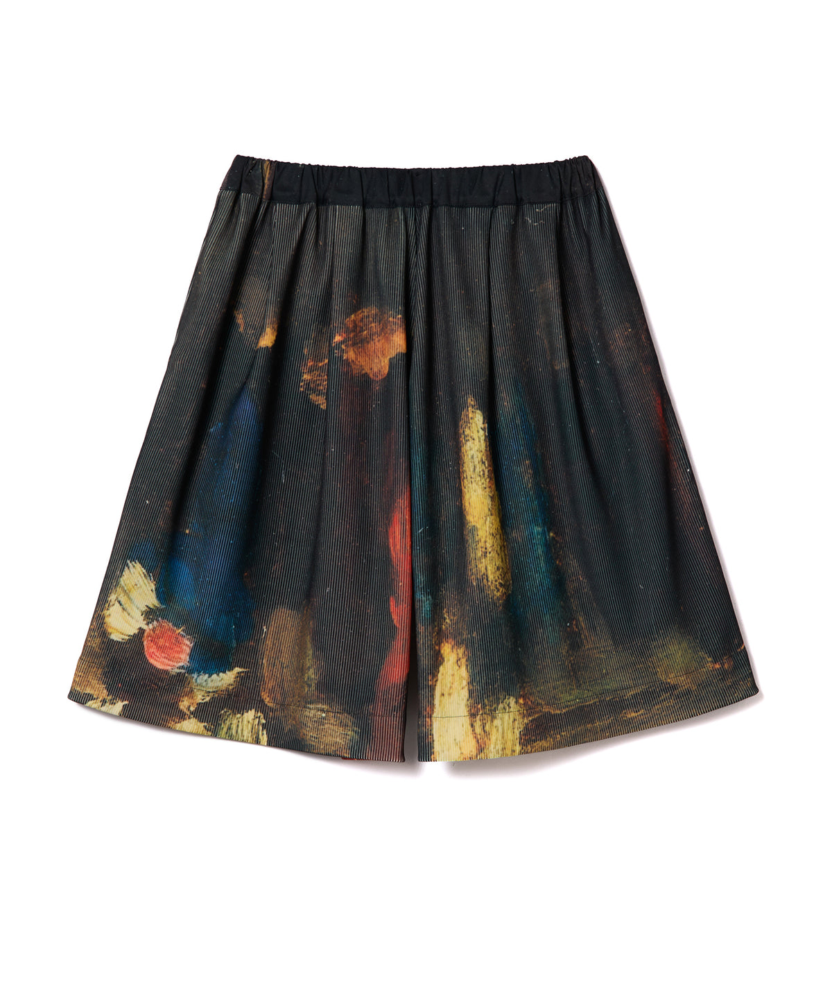 PRINT RIB WIDE SHORTS