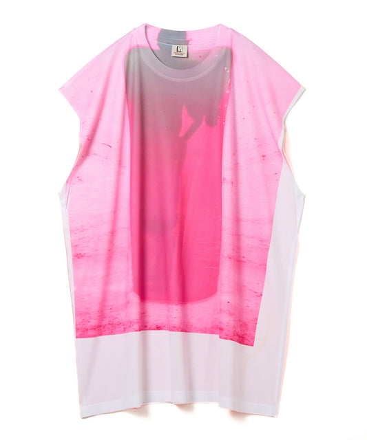 DIRECT PRINT NO-SLEEVE T-SHIRT