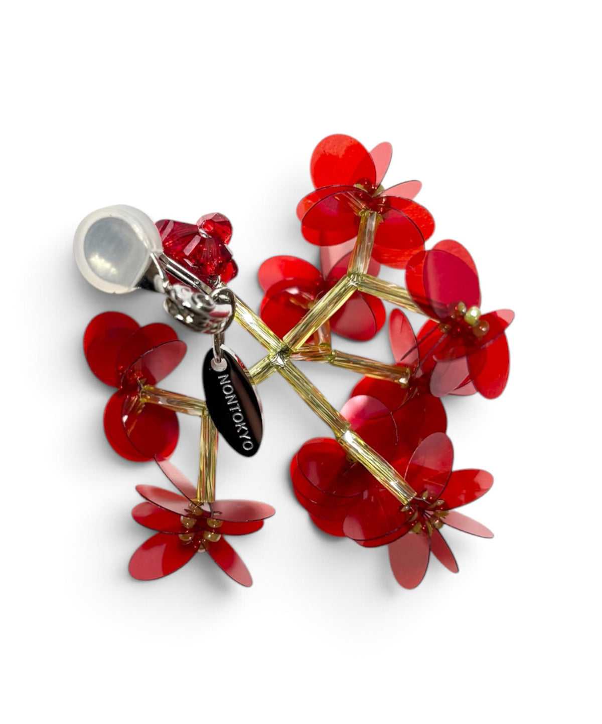 SEQUIN FLOWER BRANCH EARRINGS