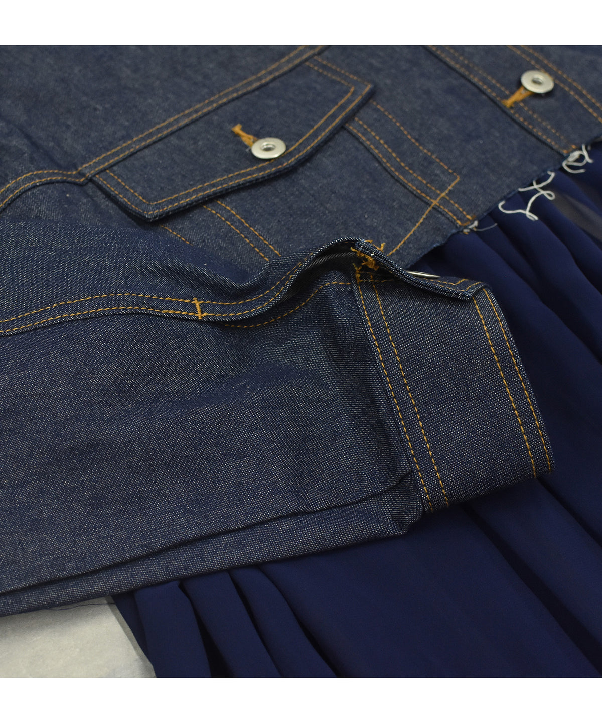 RAW-EDGE DENIM COAT