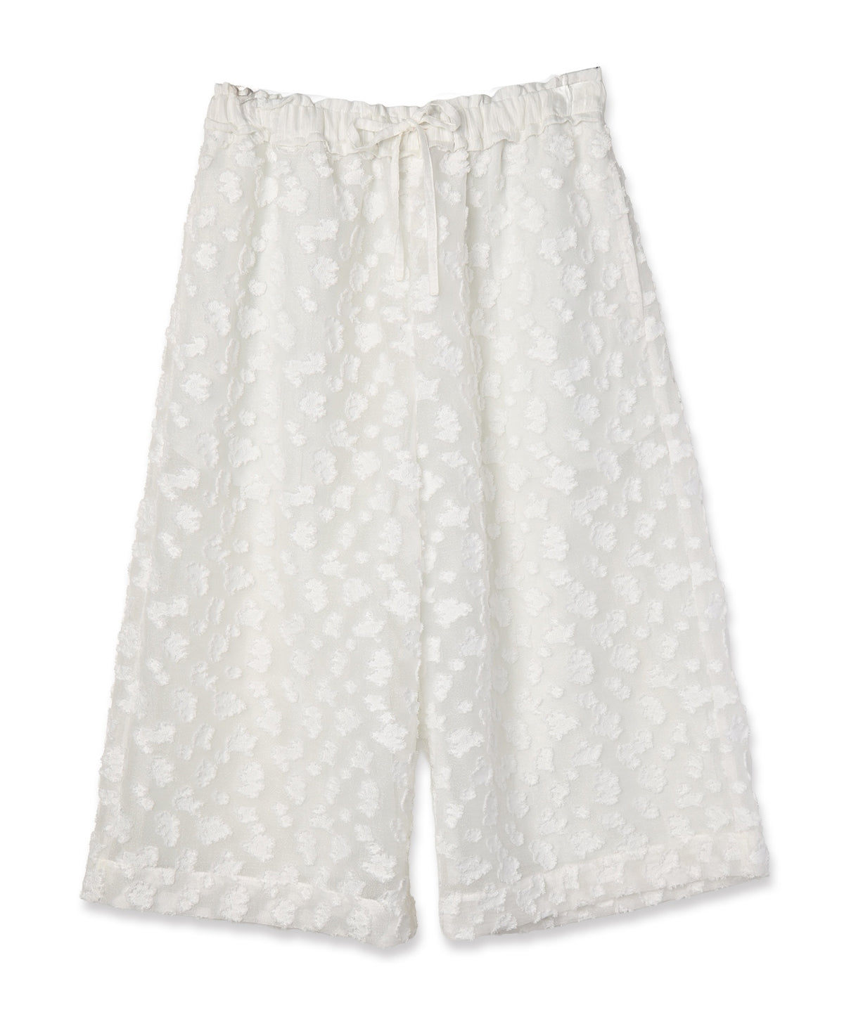 Floral Jacquard Volume Pants