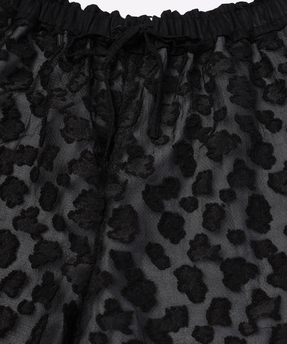 Floral Jacquard Volume Pants