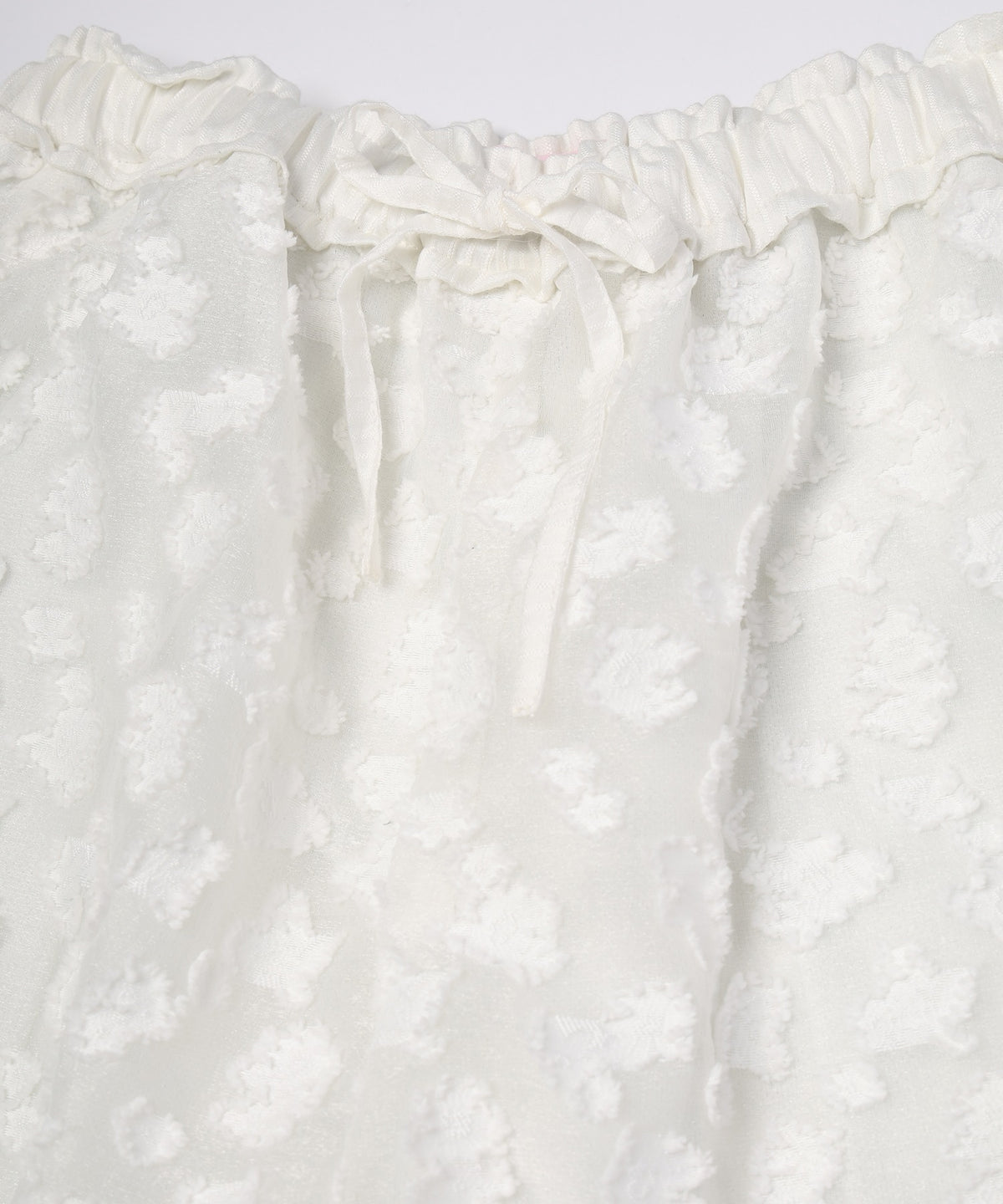 Floral Jacquard Volume Pants