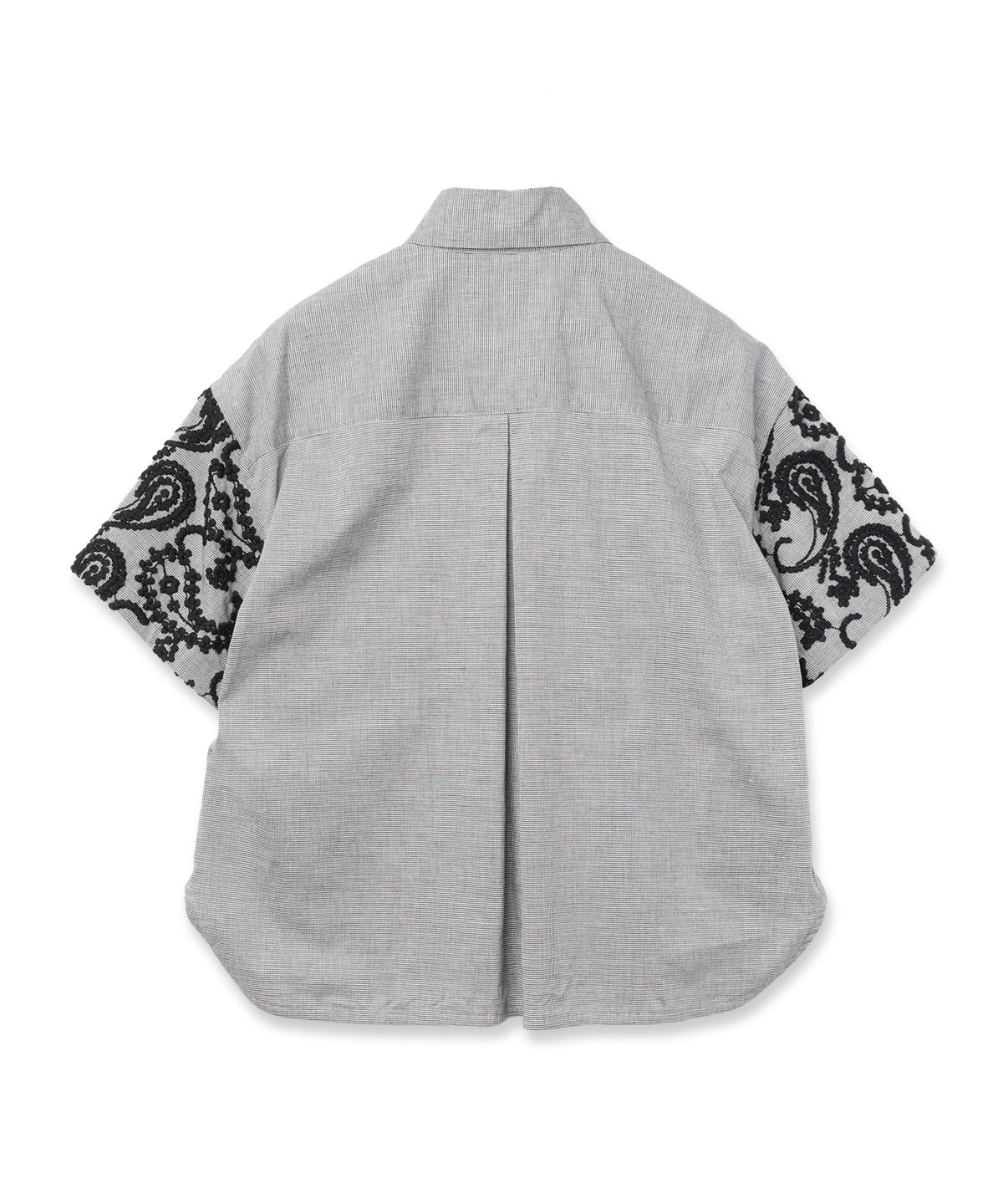 Layered Paisley Tie Collar Shirt
