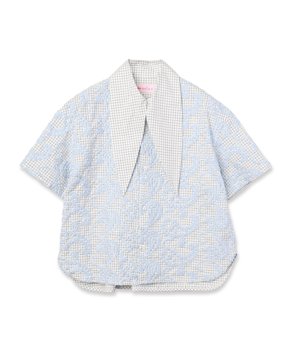 Layered Paisley Tie Collar Shirt