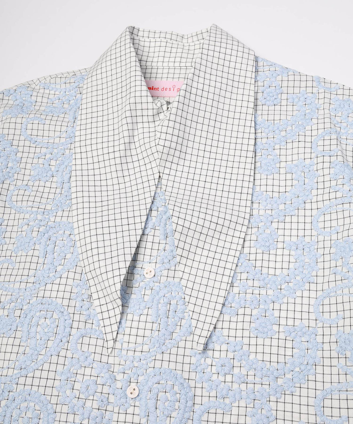 Layered Paisley Tie Collar Shirt