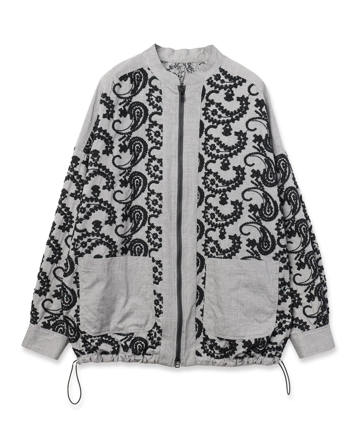 Layered Paisley Utility Blouson