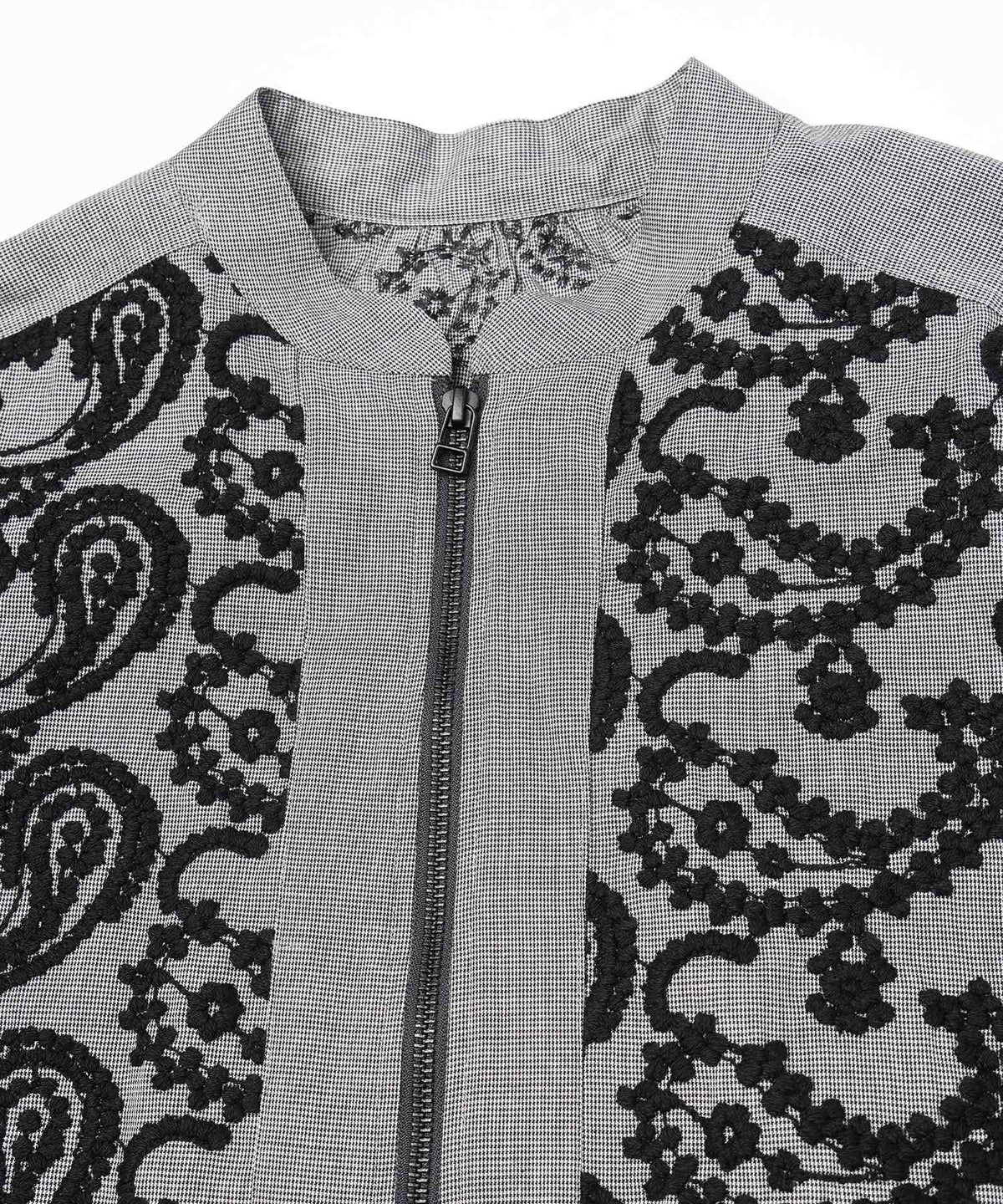 Layered Paisley Utility Blouson